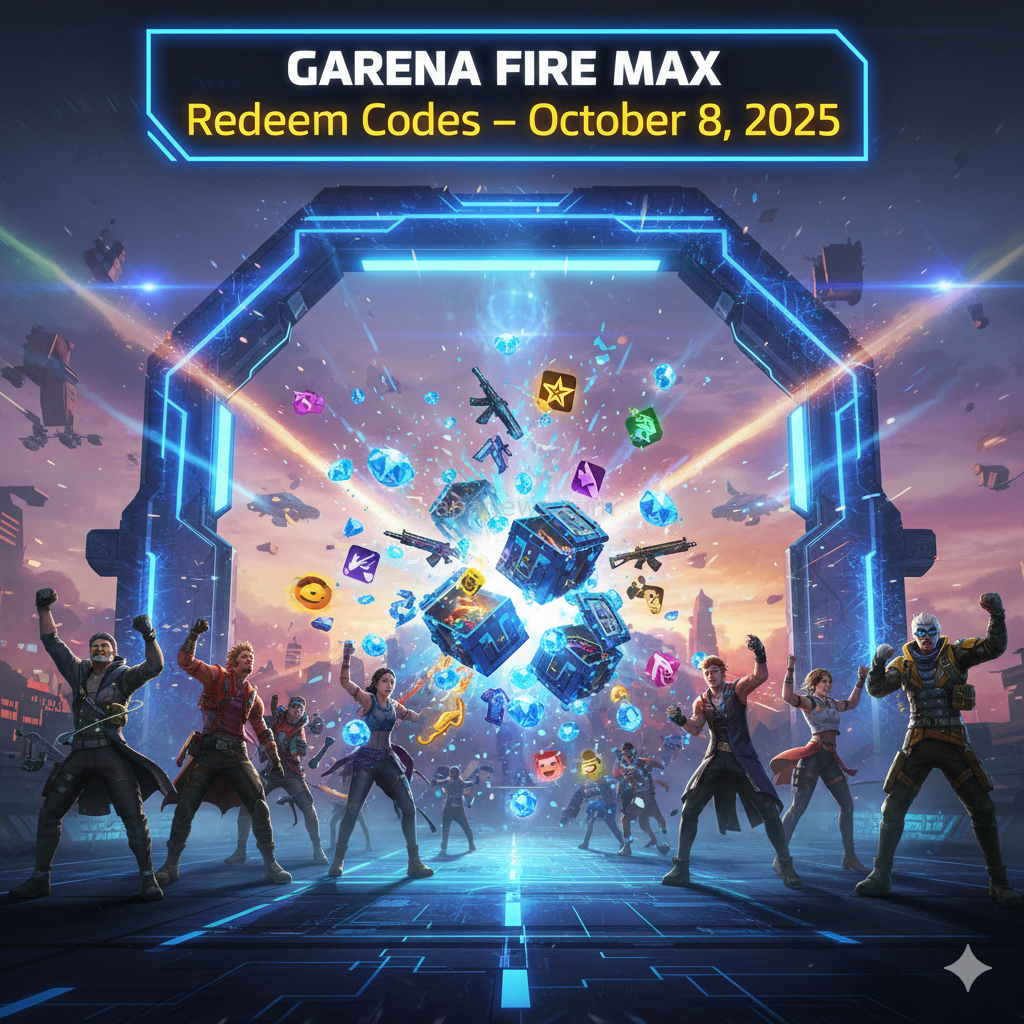 Garena Free Fire Max Redeem Codes for October 8, 2025 – Claim 15+ Free Rewards Today